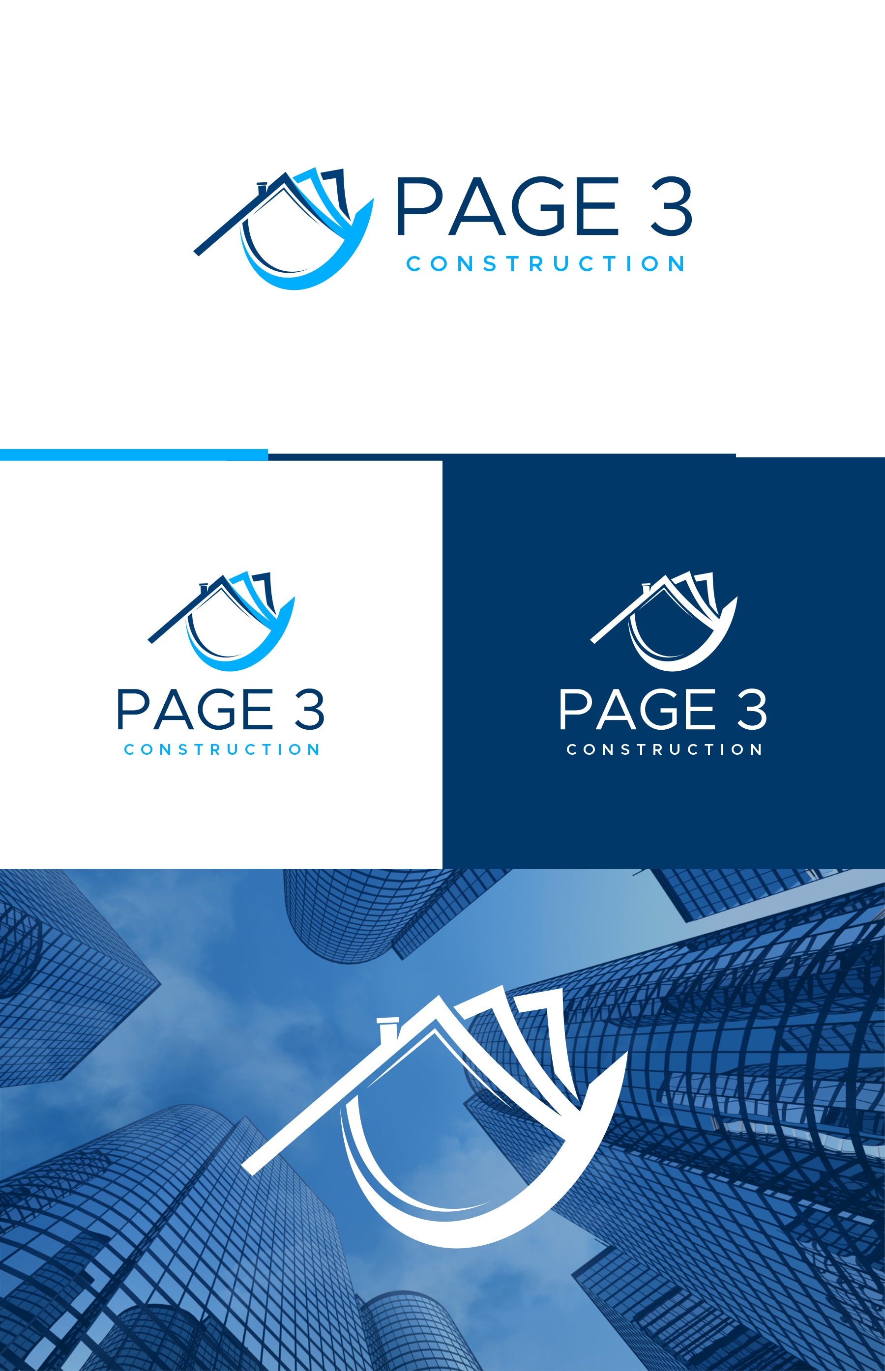 Logo Design by debdesign for Page 3 Construction | Design #30514406