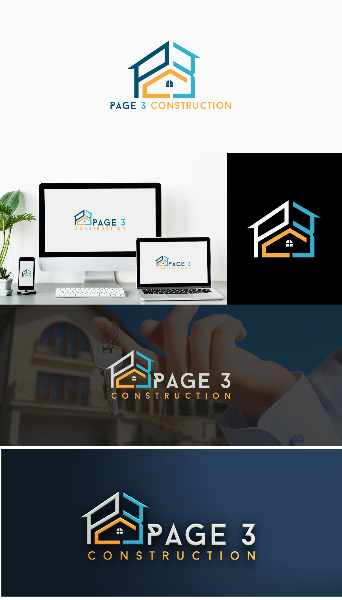 Diseño de Logo por Deziners Zone para Page 3 Construction | Diseño #30499506