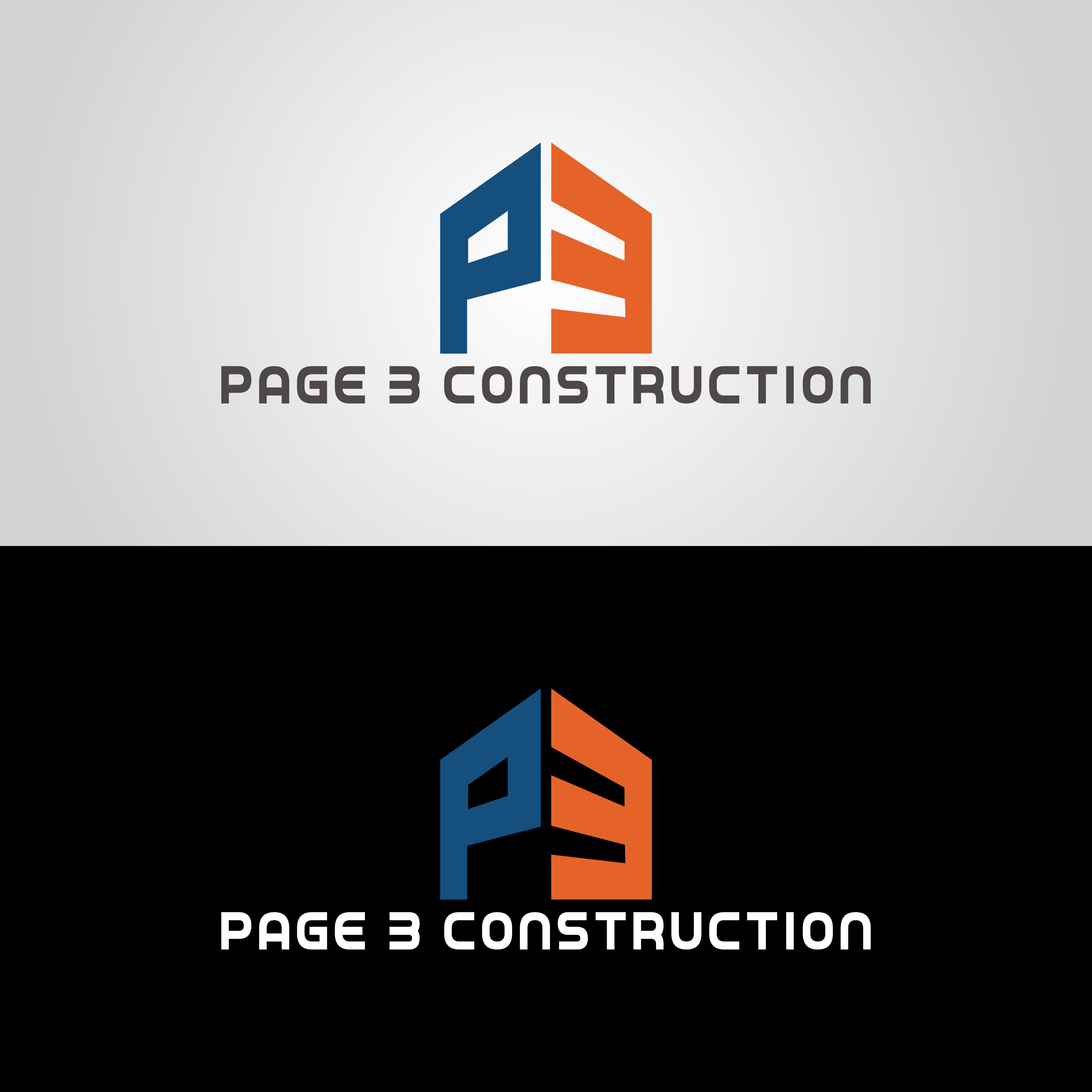 Logo Design by creative.bugs for Page 3 Construction | Design #30499311