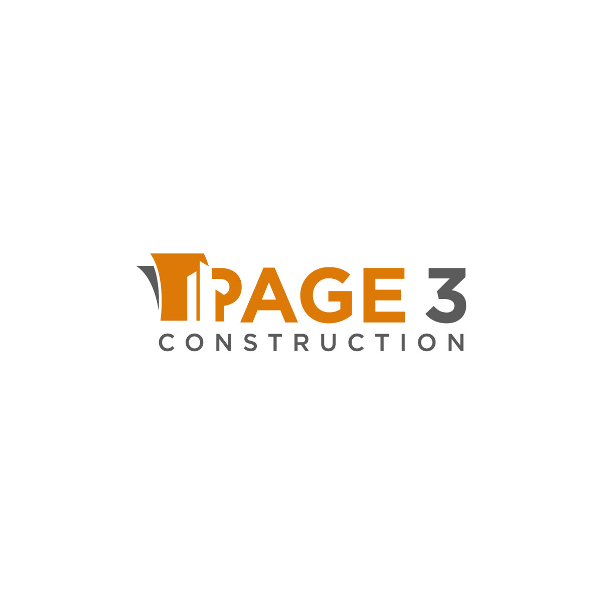 Logo Design by LAXMI DESIGNHUB for Page 3 Construction | Design #30500956