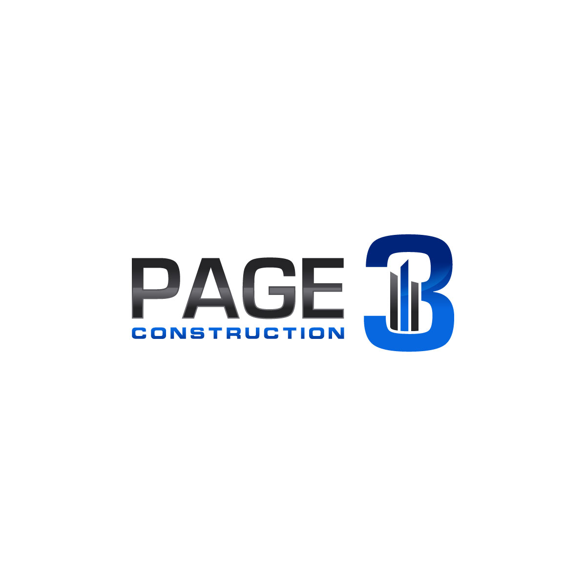 Logo Design by LAXMI DESIGNHUB for Page 3 Construction | Design #30500957