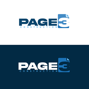 Logo Design by DSCMedia™ for Page 3 Construction | Design: #30533478