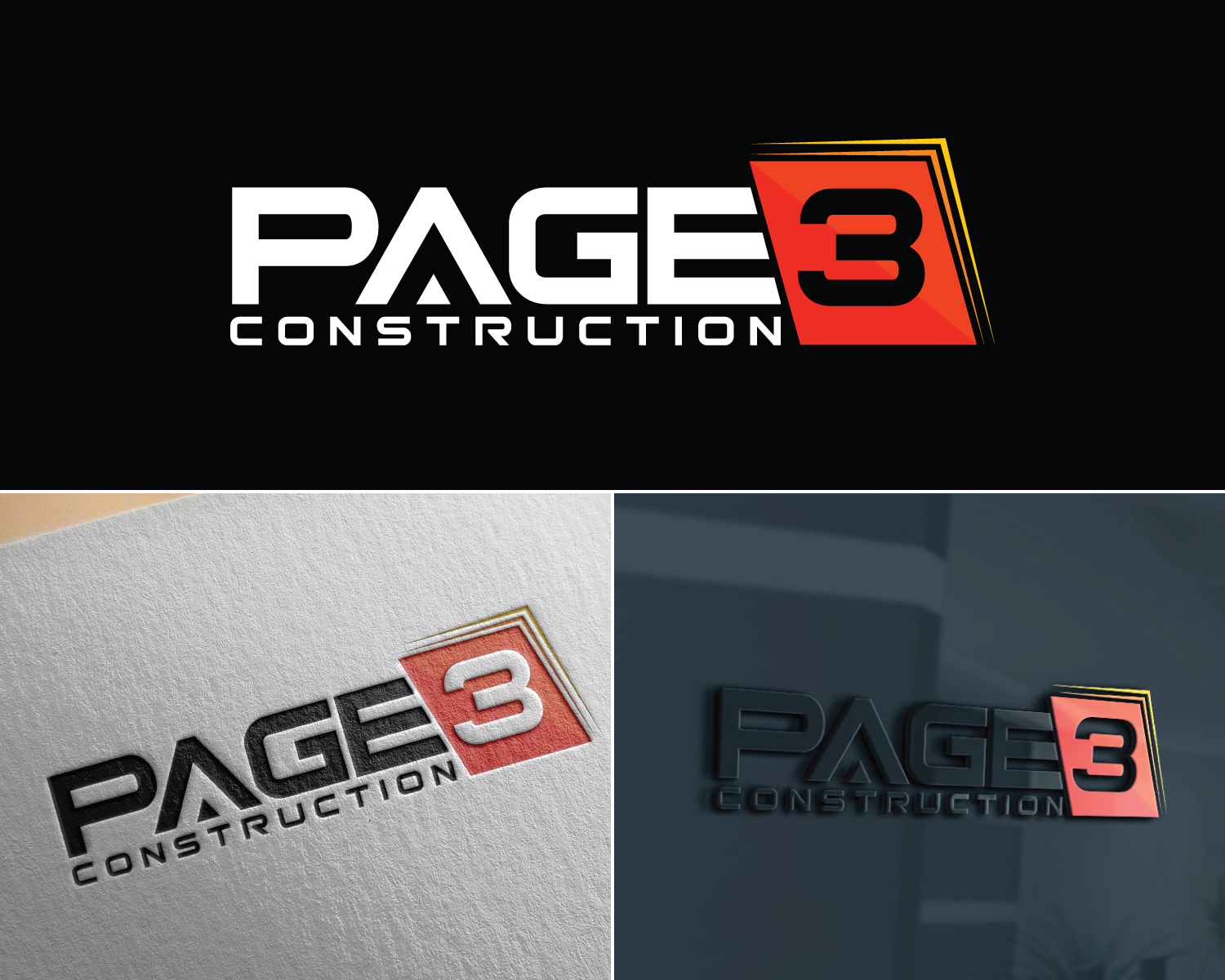 Logo-Design von Atec für Page 3 Construction | Design #30498954