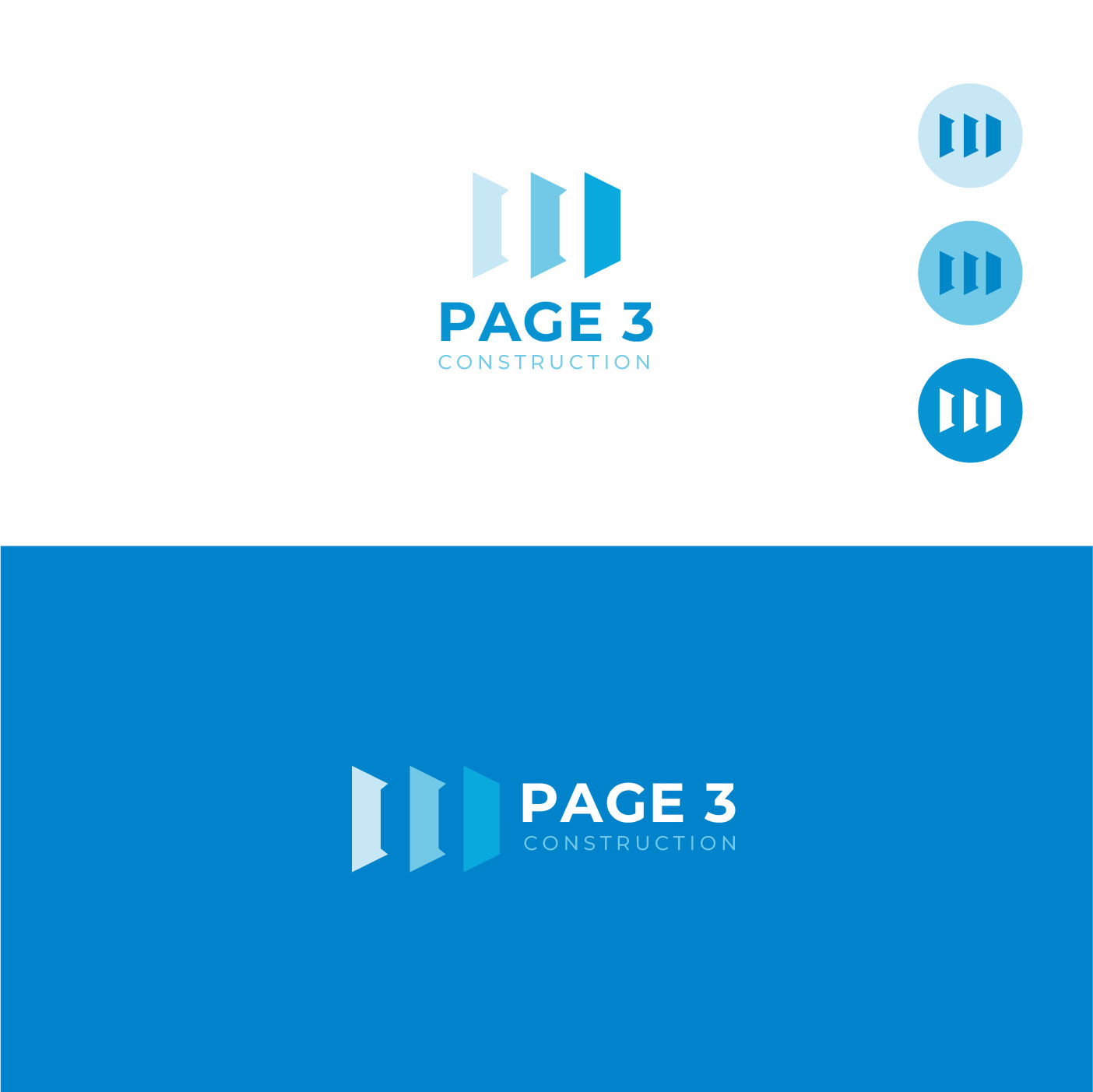 Logo Design by nandkumar for Page 3 Construction | Design #30511445