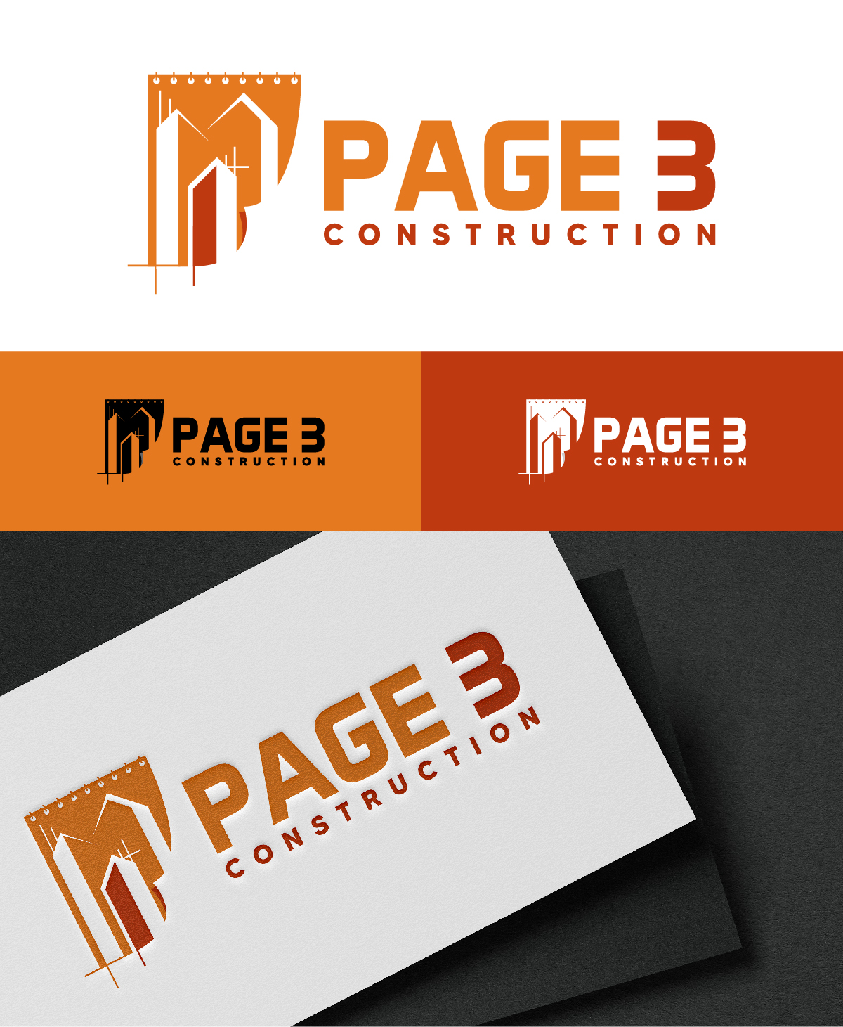 Logo Design by DesignLima for Page 3 Construction | Design #30502267