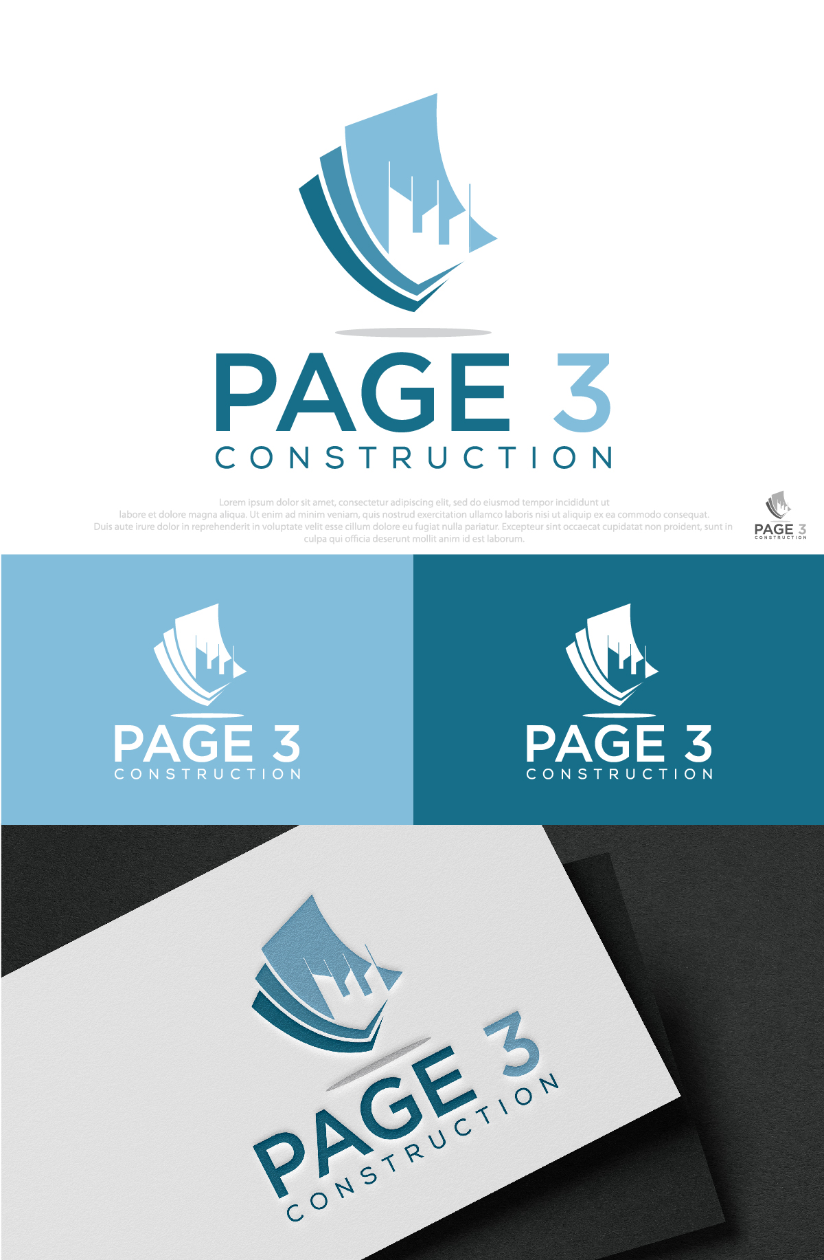 Logo-Design von DesignLima für Page 3 Construction | Design #30502268