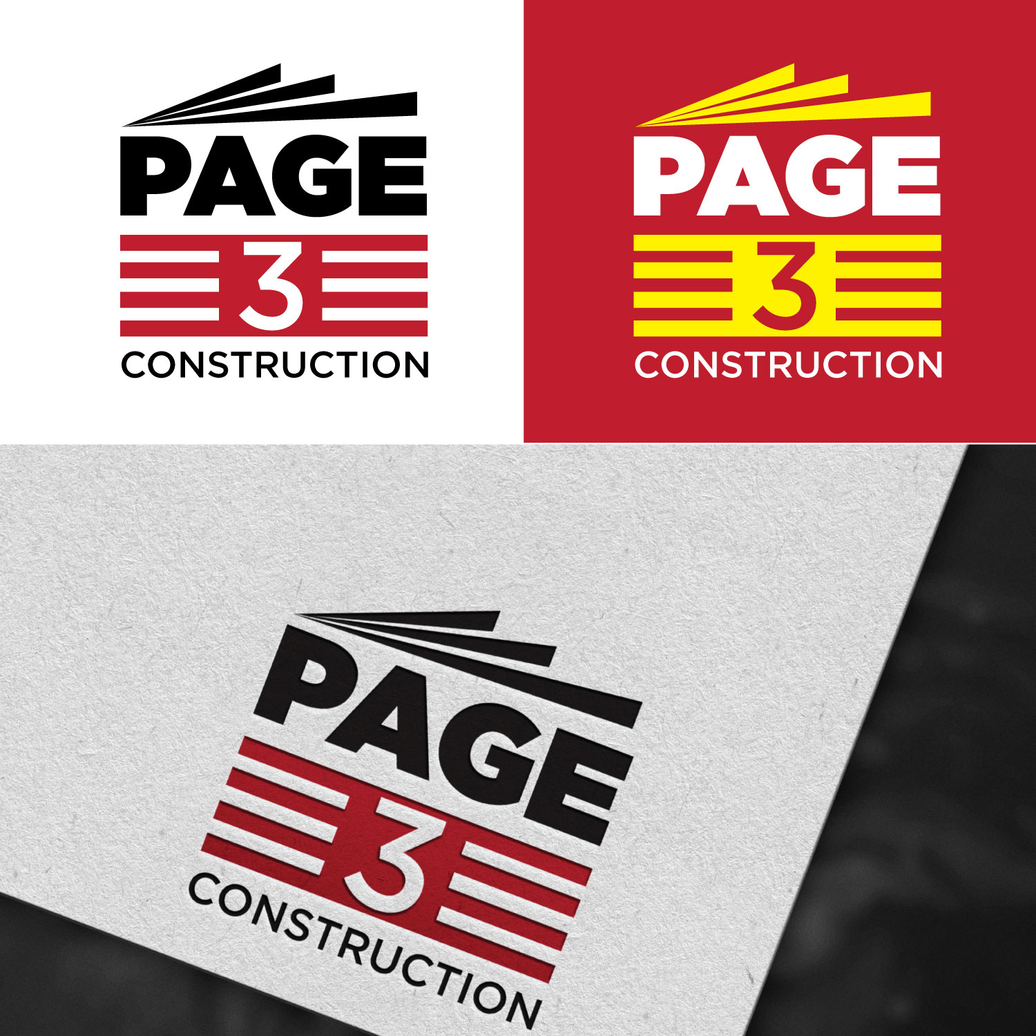 Logo Design by concepts for Page 3 Construction | Design #30504686