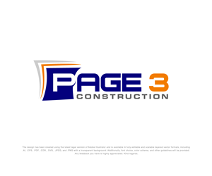Logo Design by Wild Geek for Page 3 Construction | Design: #30498440