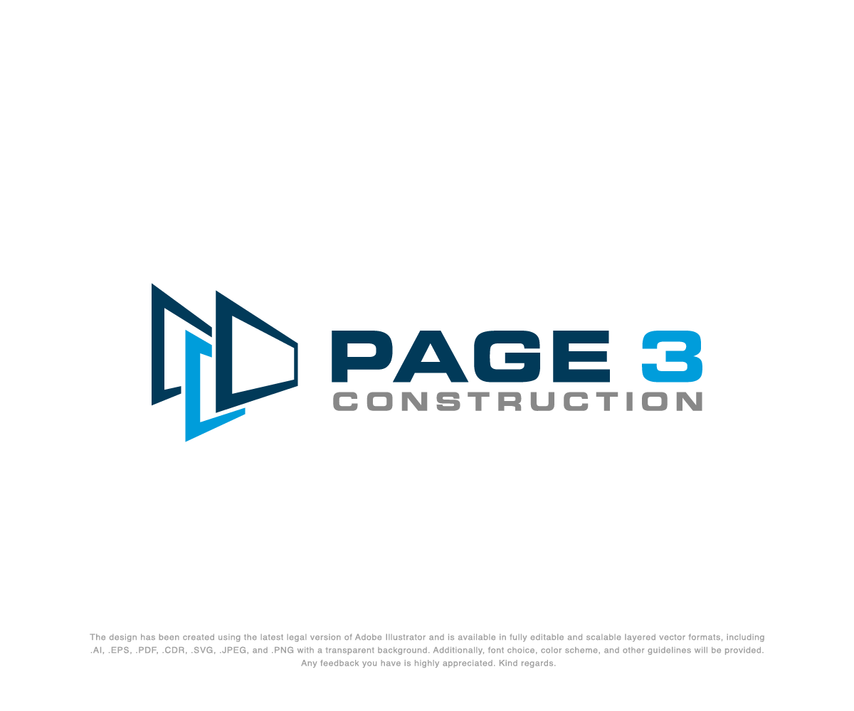 Diseño de Logo por Wild Geek para Page 3 Construction | Diseño #30513880