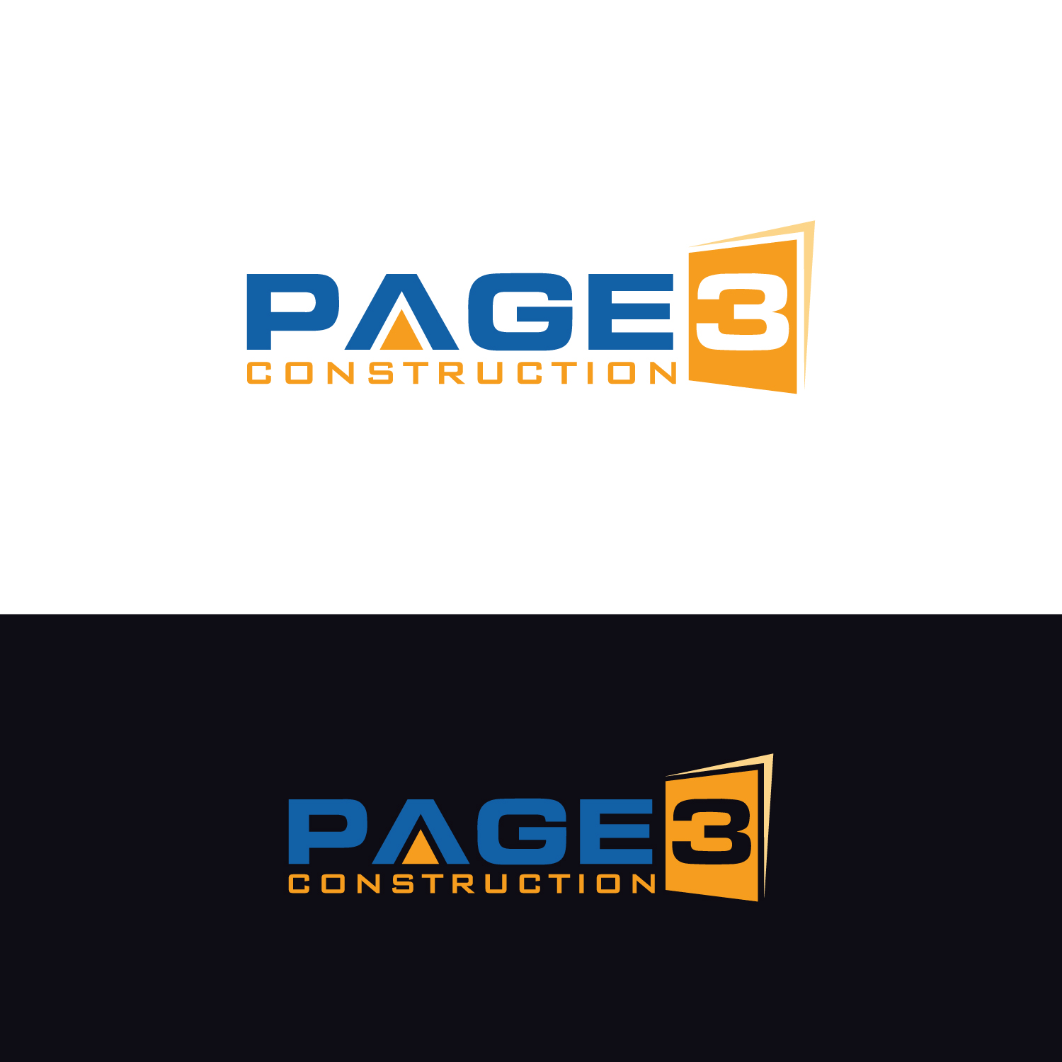 Logo Design by EnaGraph for Page 3 Construction | Design #30497999