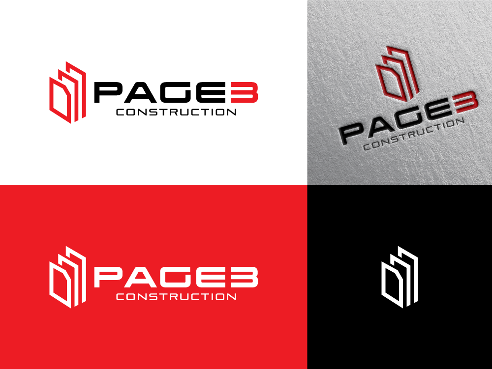 Logo-Design von Cre@8ive.Colors für Page 3 Construction | Design #30510842