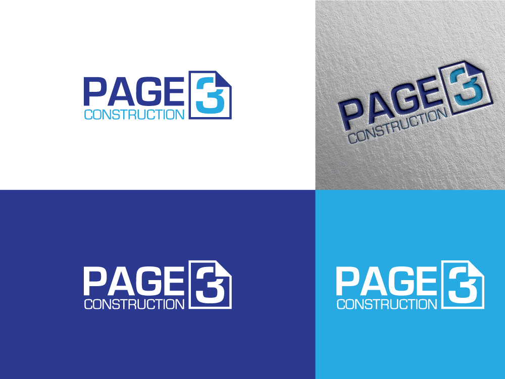 Logo-Design von Cre@8ive.Colors für Page 3 Construction | Design #30510844