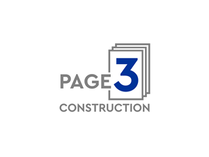 Diseño de Logo por BNdesigner para Page 3 Construction | Diseño: #30505702