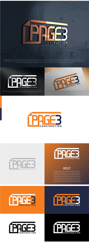 Logo Design by AlphabetZero.co.uk for Page 3 Construction | Design: #30512545