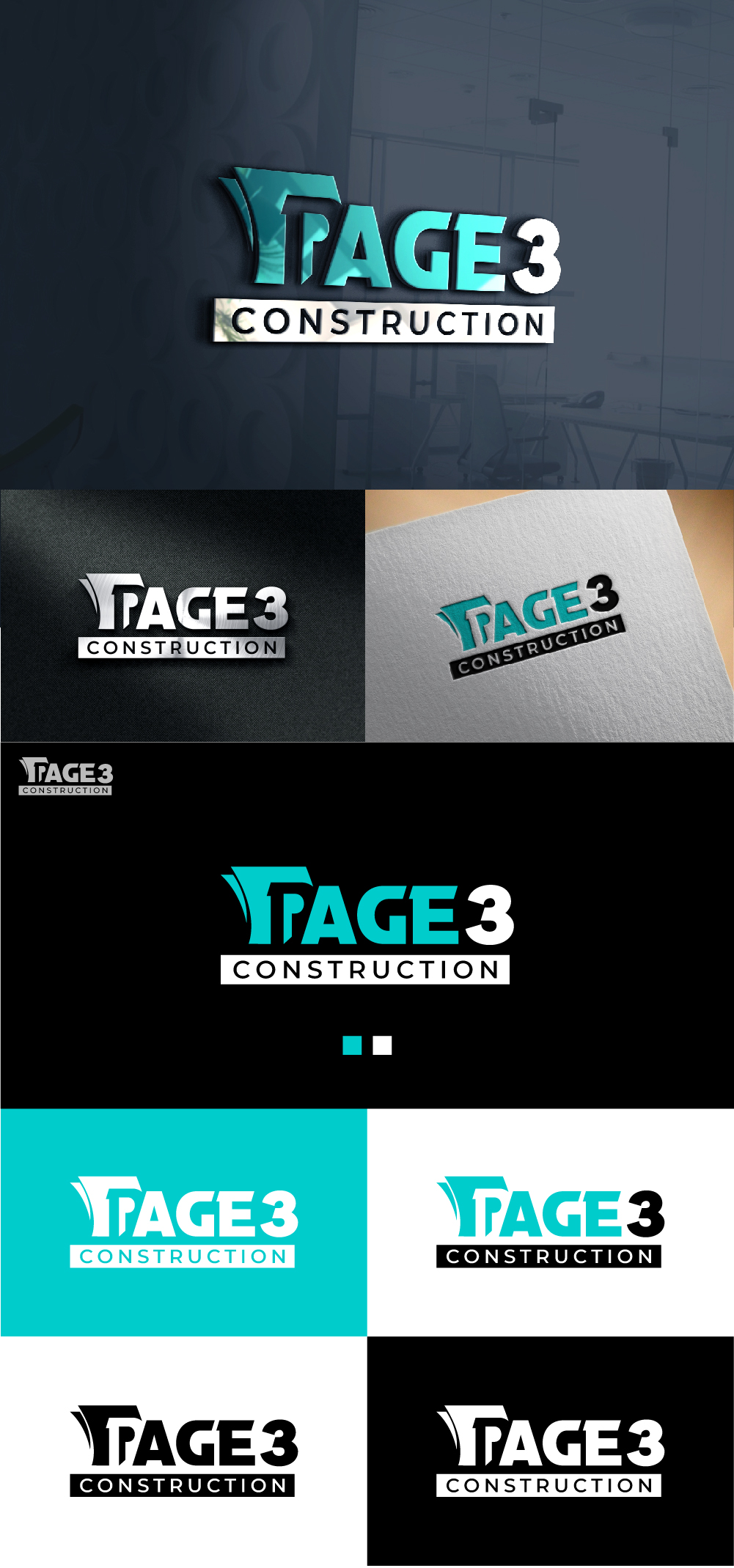 Logo Design by AlphabetZero.co.uk for Page 3 Construction | Design #30516517