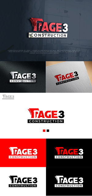 Logo Design by AlphabetZero.co.uk for Page 3 Construction | Design: #30516519