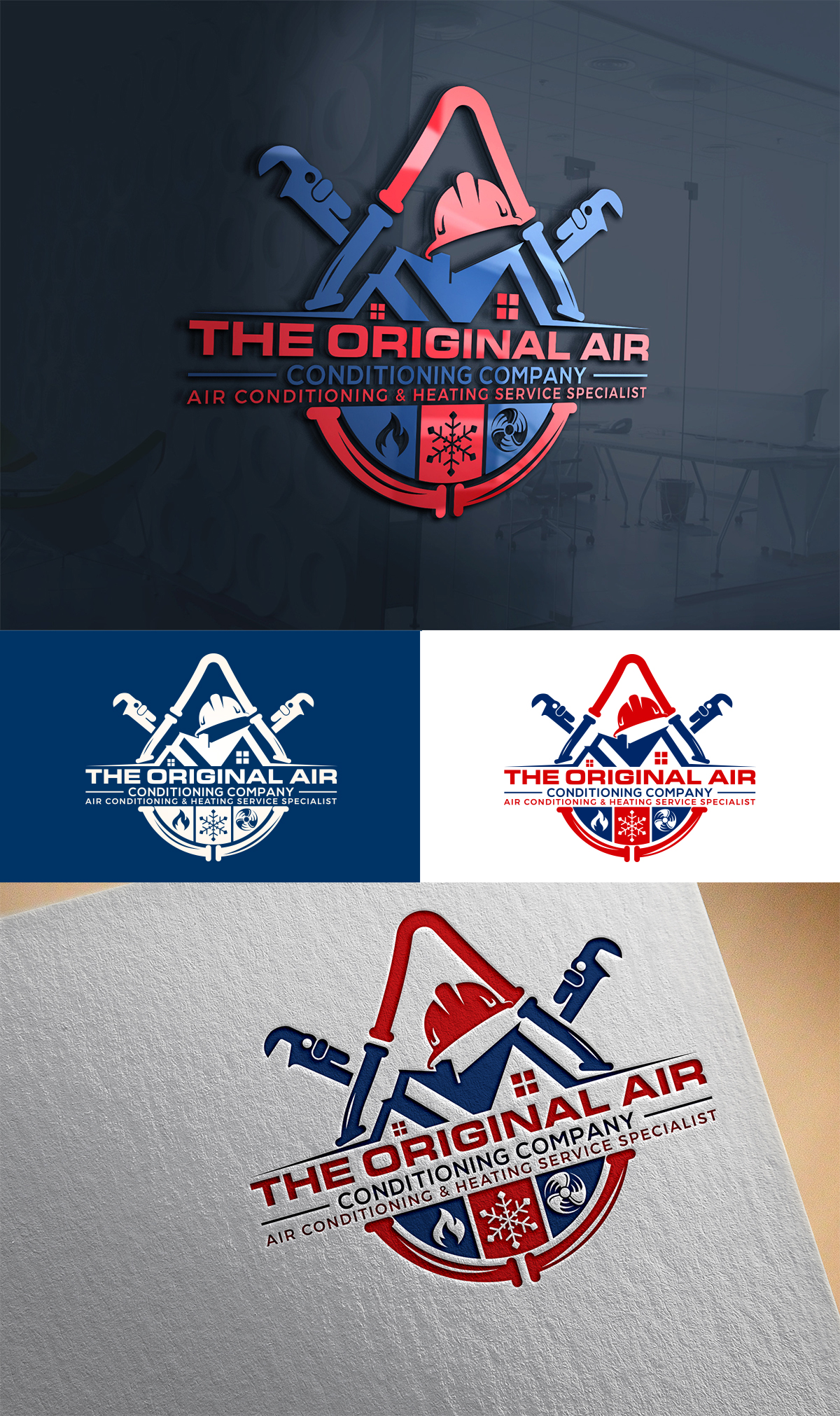Logo Design by Imran_me for Original Air Conditioning  | Design #30529804