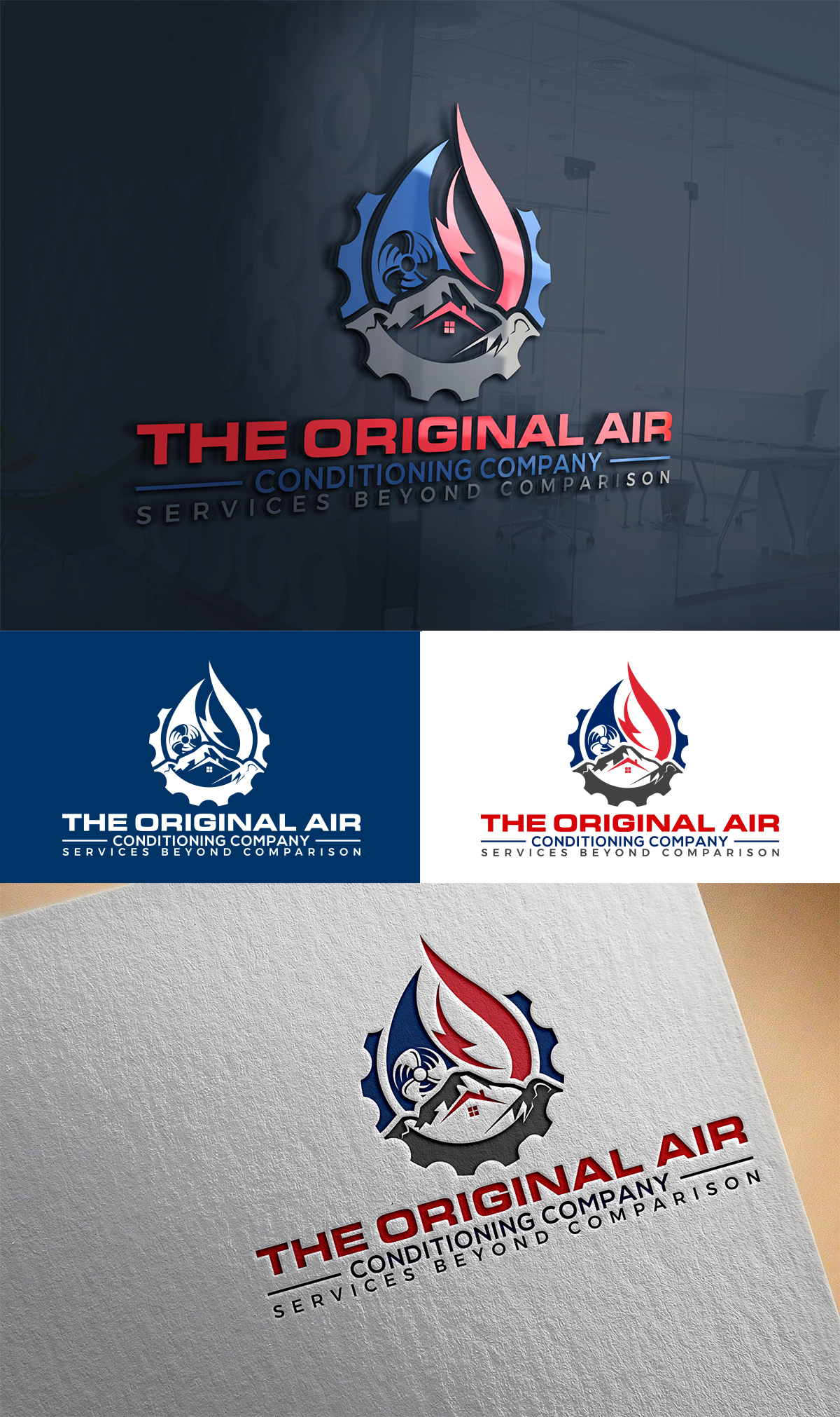 Logo Design by Imran_me for Original Air Conditioning  | Design #30540695