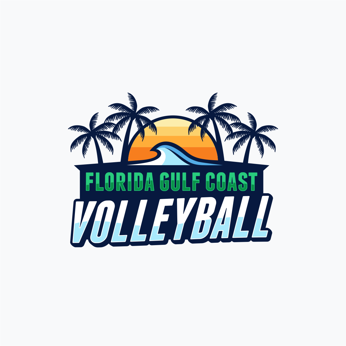 Diseño de Logo por design.picnic para Florida Gulf Coast Volleyball | Diseño #30504688