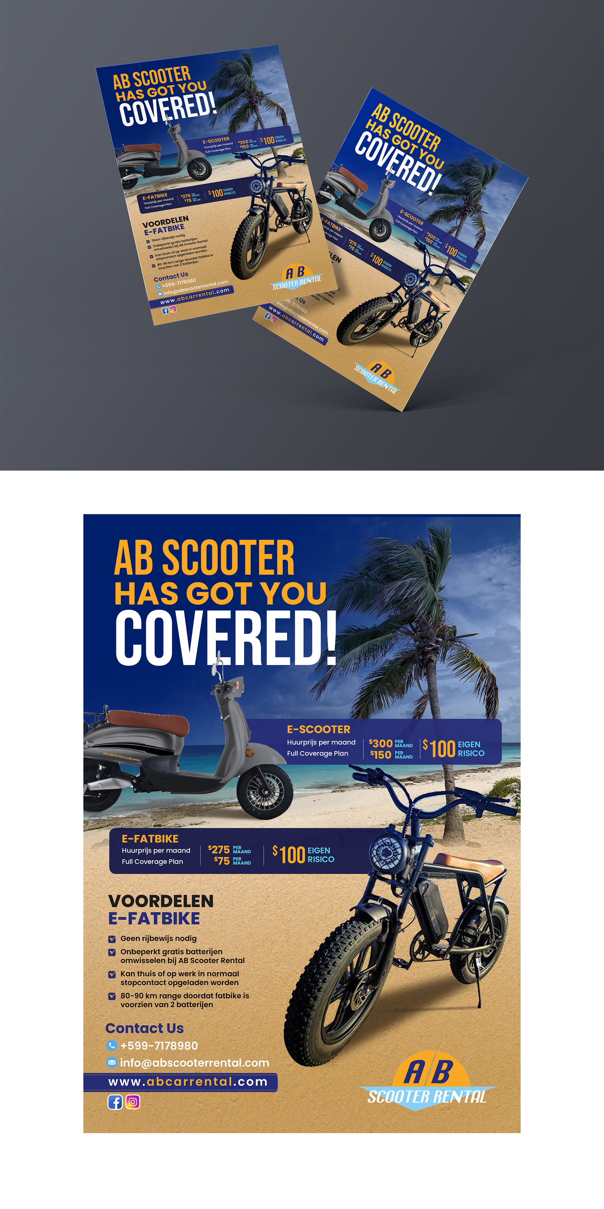 Diseño de Flyer por debdesign para AB Dive | Diseño #30513176