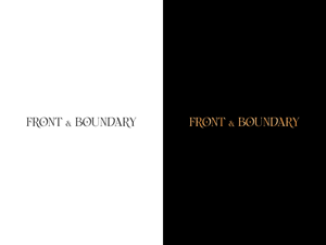 Logo Design by CG Logo for Front & Boundary LLC | Design: #30545291