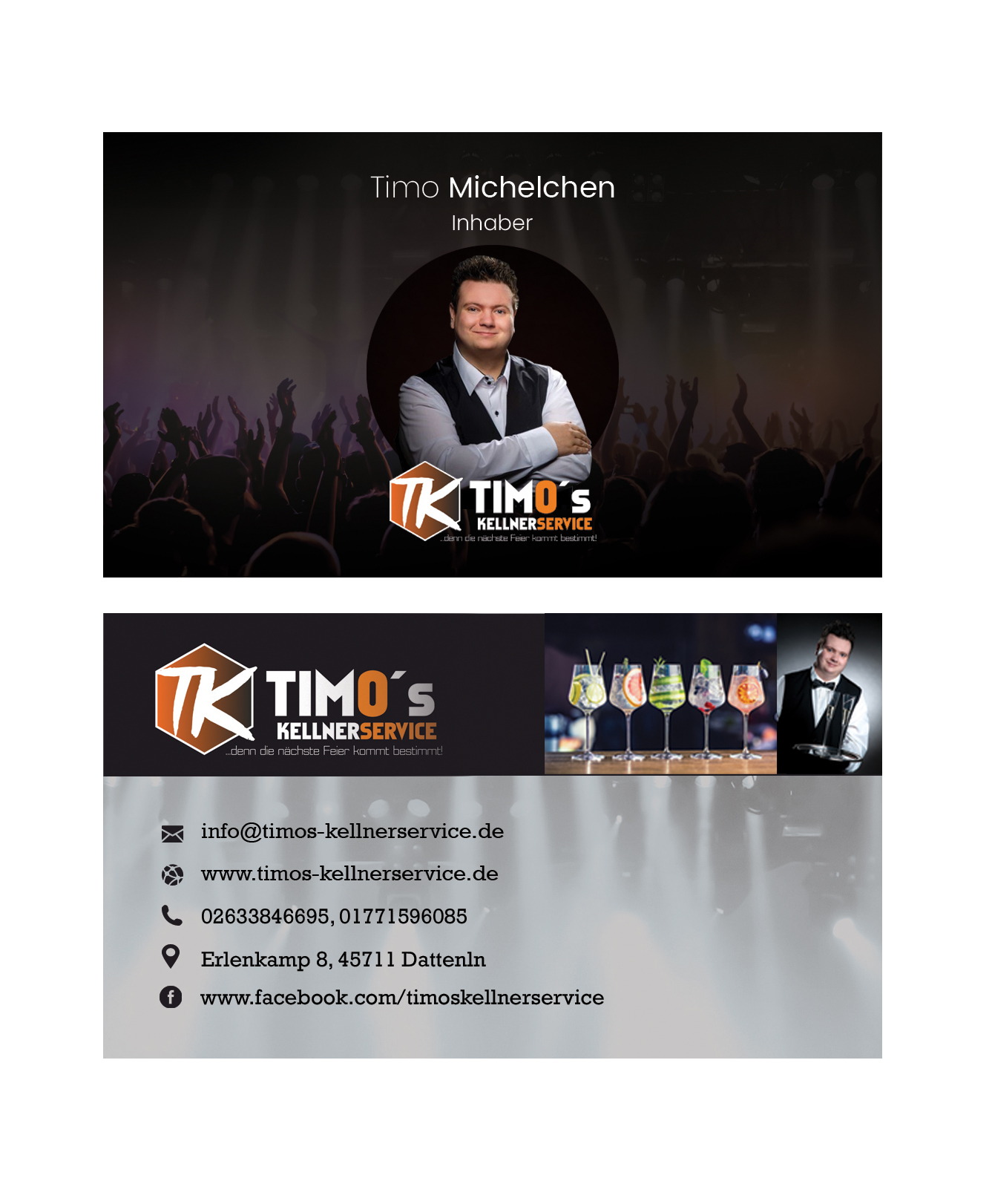 Business Card Design by neetu for Timo's Kellnerservice UG | Design #30548837