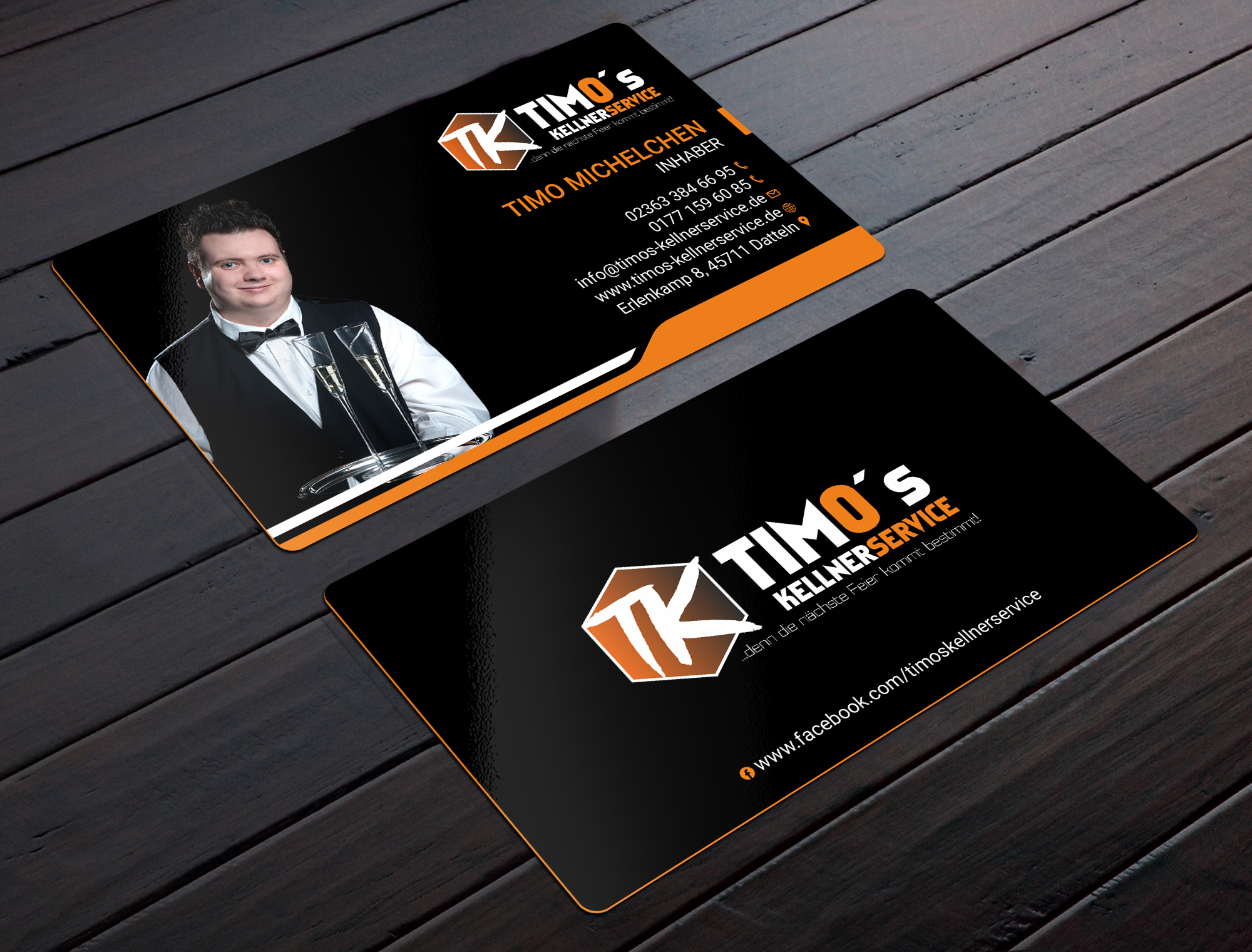 Business Card Design by RENEXIT for Timo's Kellnerservice UG | Design #30520148