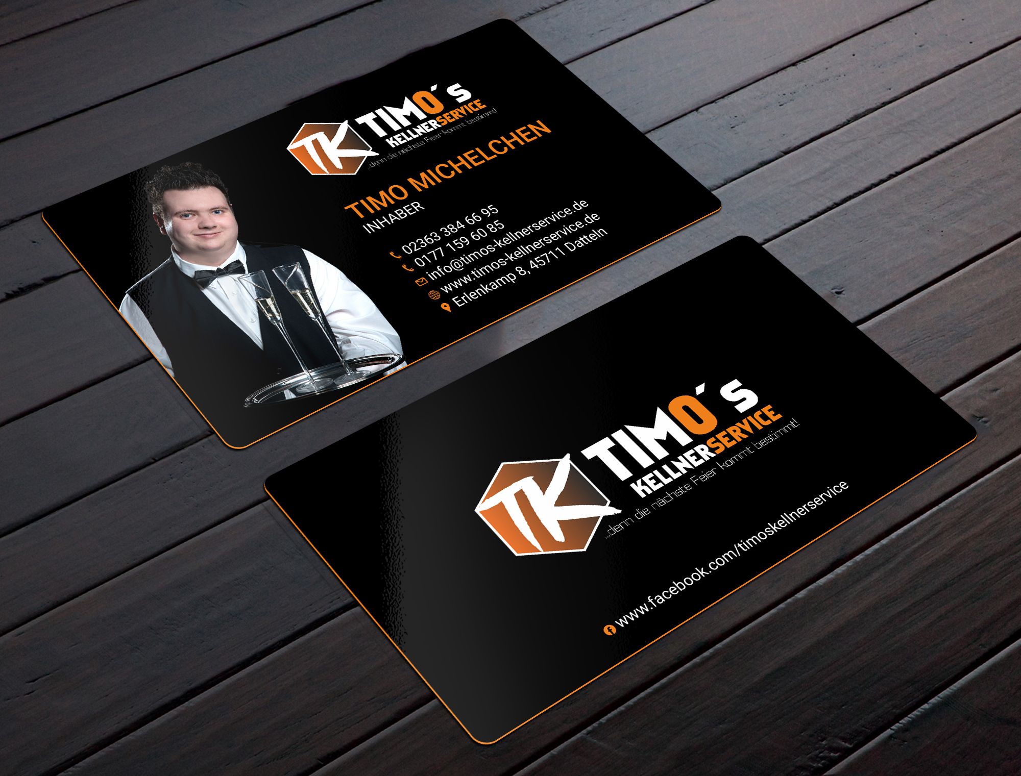 Business Card Design by RENEXIT for Timo's Kellnerservice UG | Design #30520149