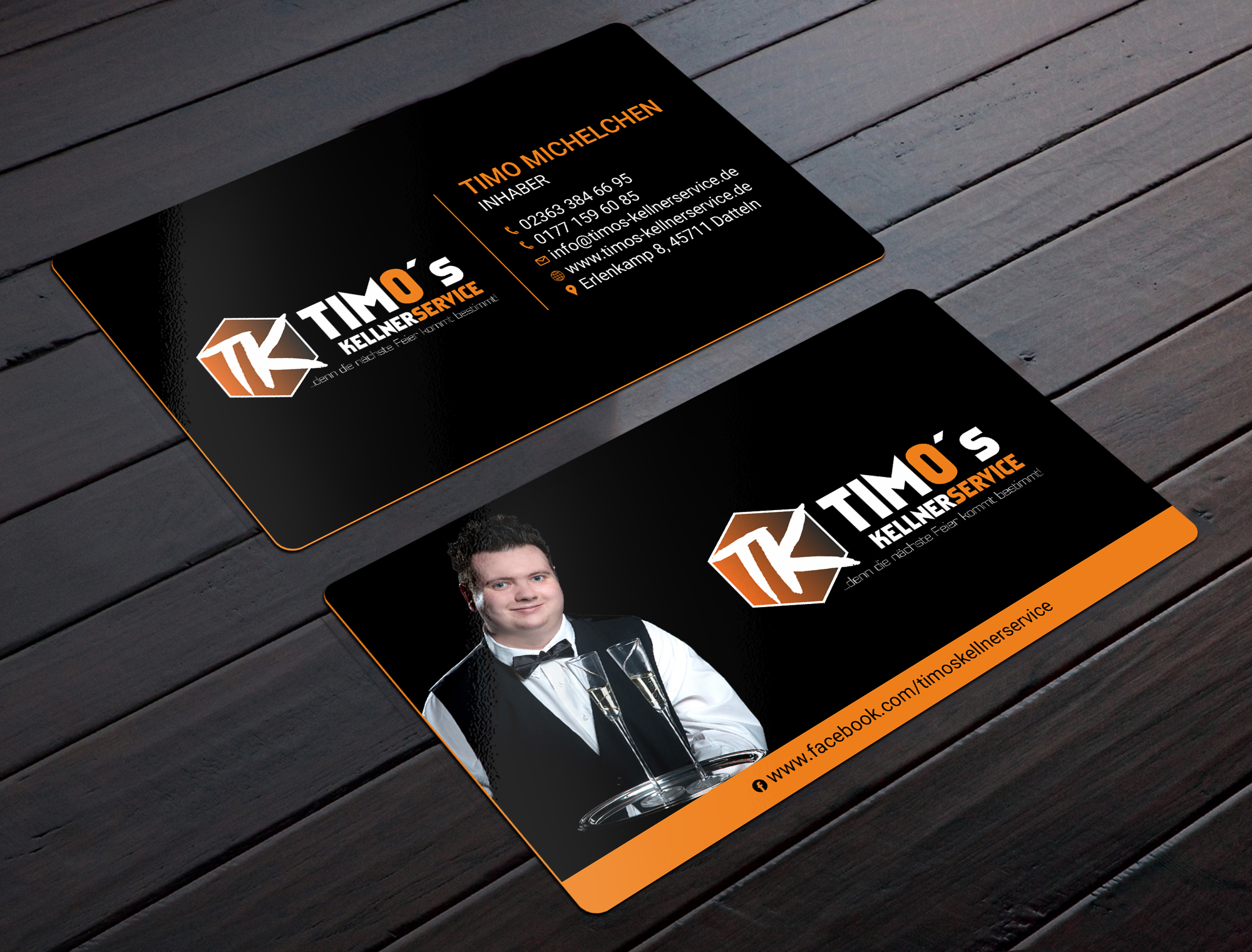 Business Card Design by RENEXIT for Timo's Kellnerservice UG | Design #30520150