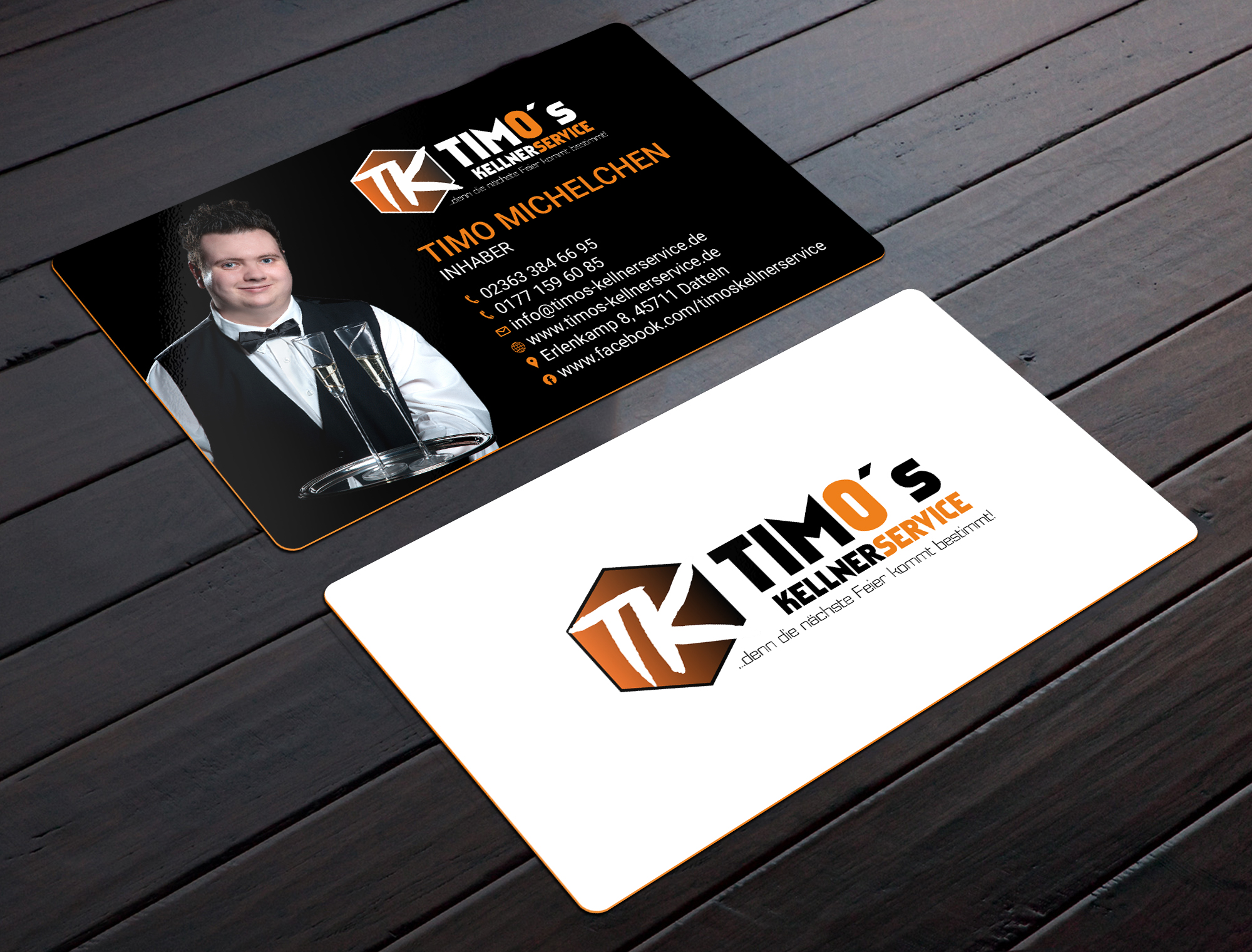 Visitenkarten-Design von RENEXIT für Timo's Kellnerservice UG | Design #30520151