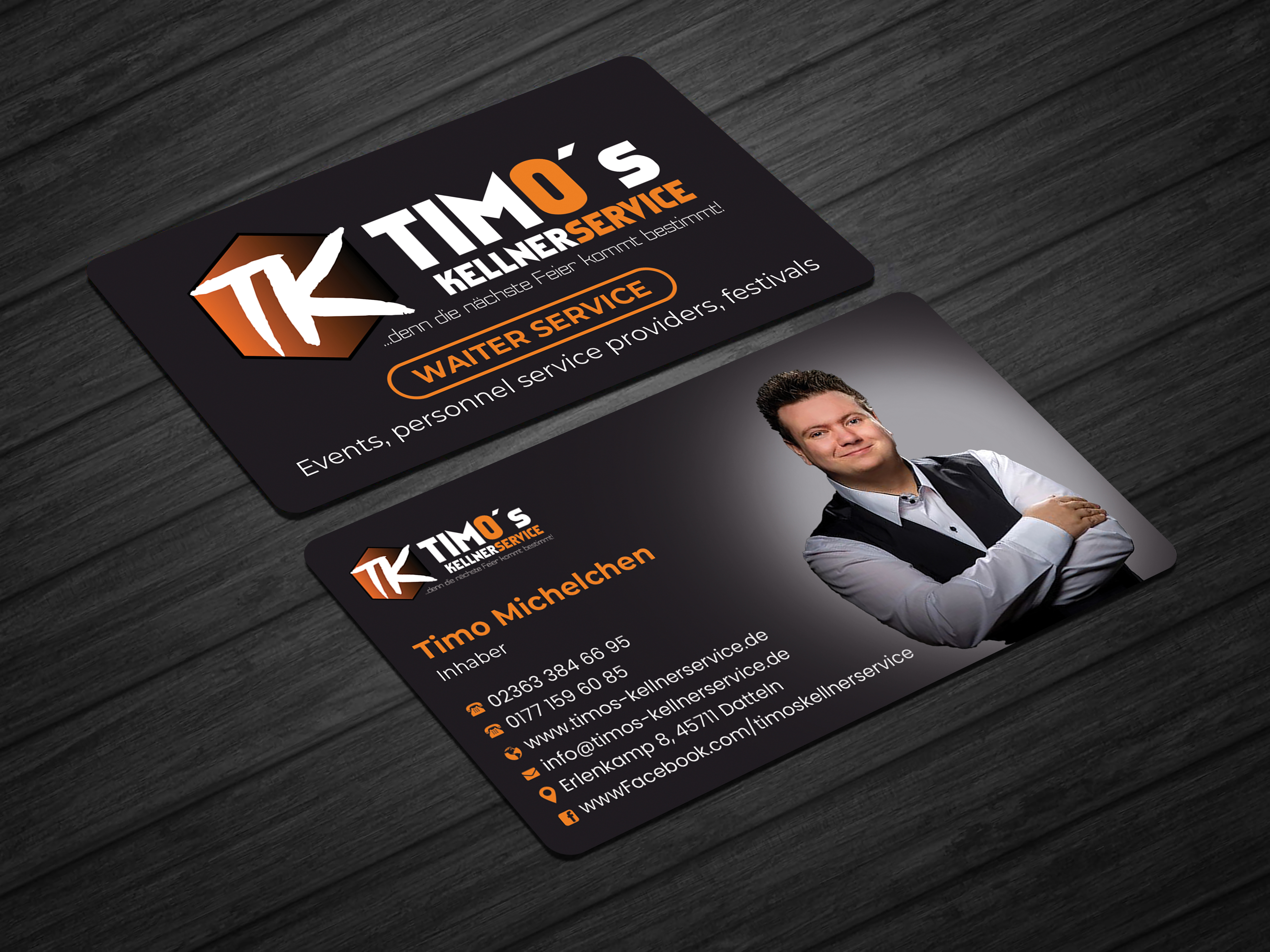 Business Card Design by Expert Bappy for Timo's Kellnerservice UG | Design #30541242
