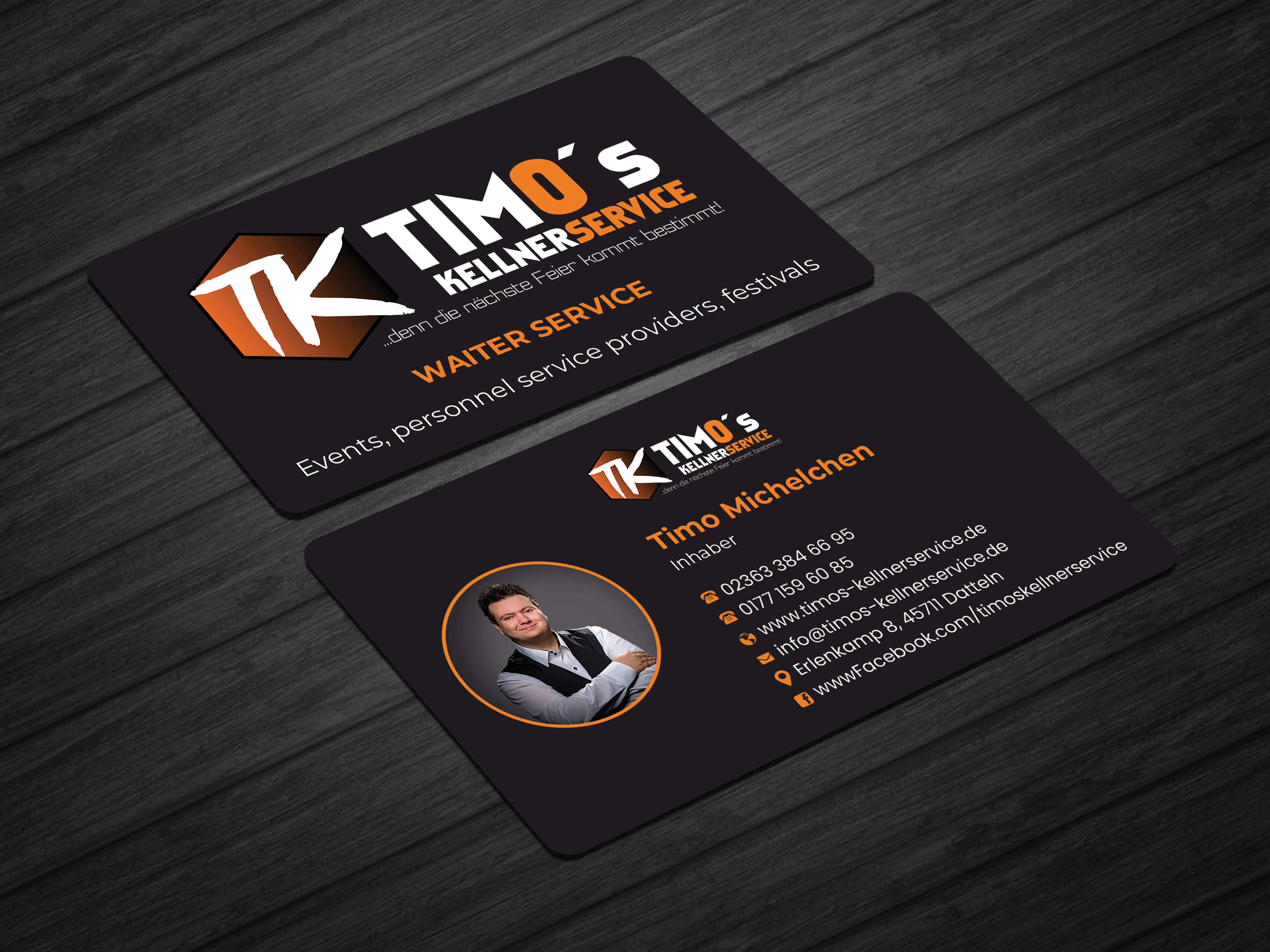 Business Card Design by Expert Bappy for Timo's Kellnerservice UG | Design #30541623