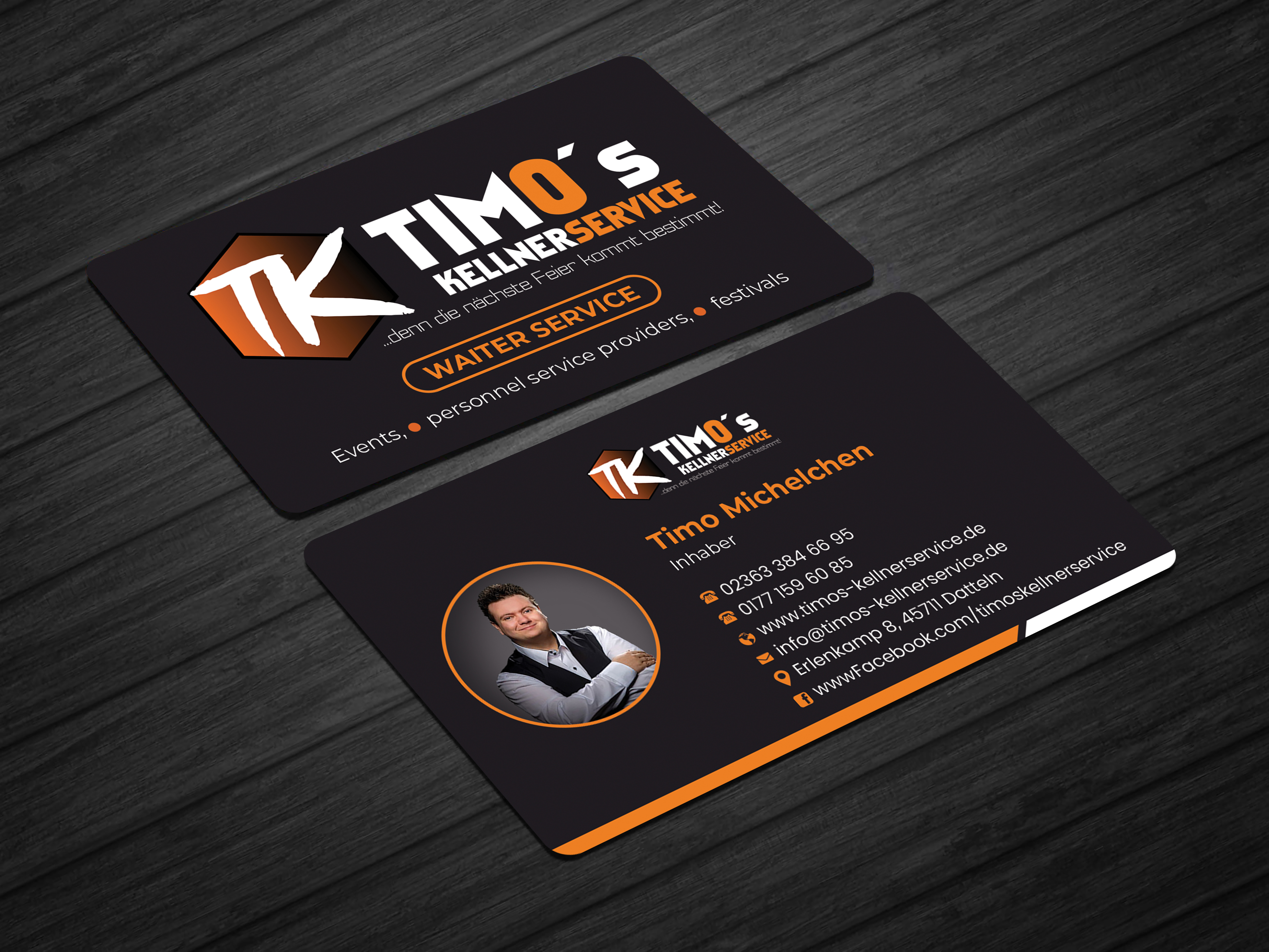 Business Card Design by Expert Bappy for Timo's Kellnerservice UG | Design #30541680