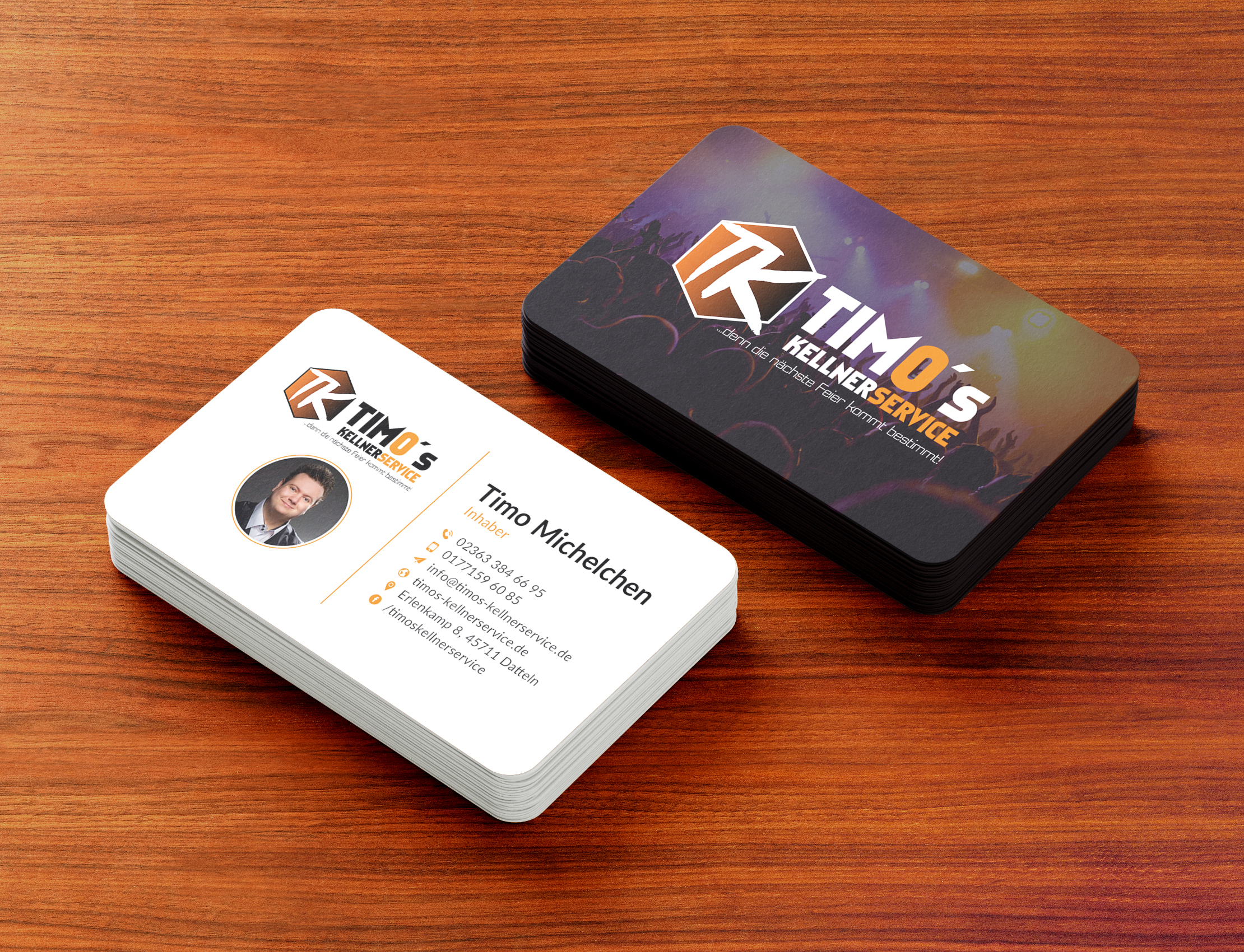 Business Card Design by Sun Moon Graphic Designer for Timo's Kellnerservice UG | Design #30511770