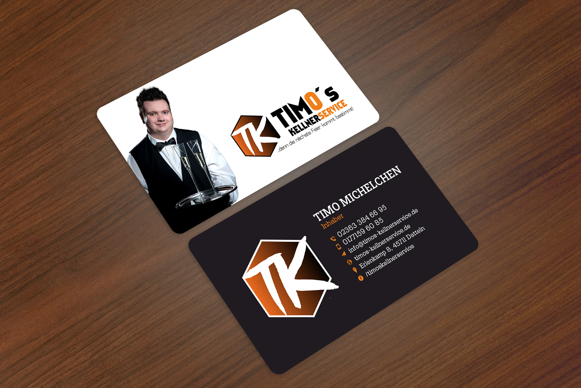 Business Card Design by Sun Moon Graphic Designer for Timo's Kellnerservice UG | Design #30512592