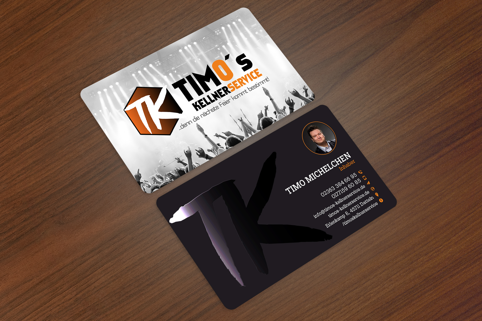 Business Card Design by Sun Moon Graphic Designer for Timo's Kellnerservice UG | Design #30512594