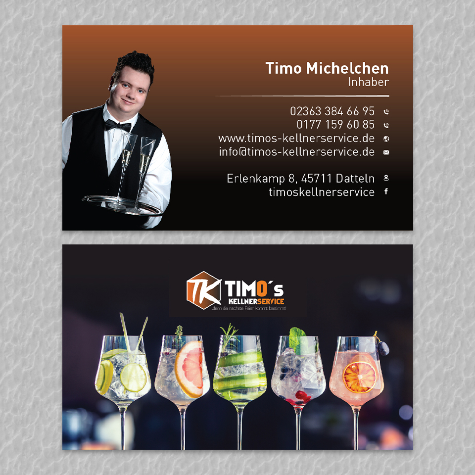 Visitenkarten-Design von YourLogoMaster für Timo's Kellnerservice UG | Design #30522469