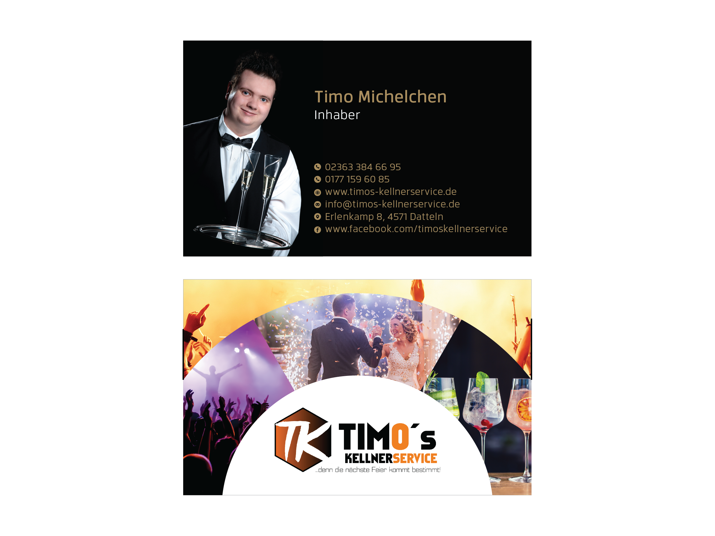 Business Card Design by Brooks Design for Timo's Kellnerservice UG | Design #30551261