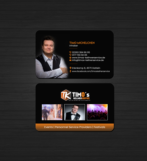 Diseño de Tarjeta de Presentación por Creations Box 2015 para Timo's Kellnerservice UG | Diseño #30514470