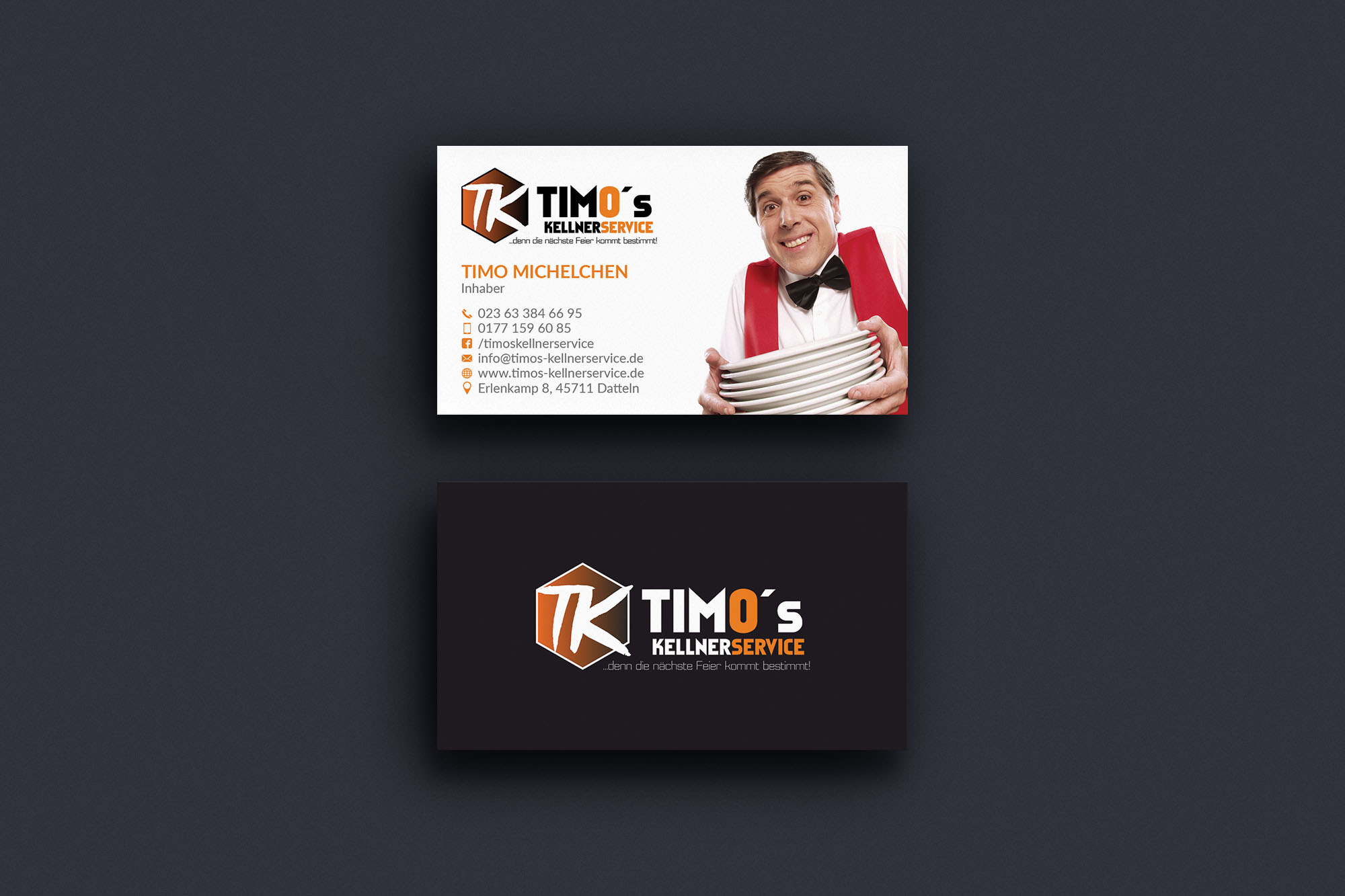 Business Card Design by Sky007 for Timo's Kellnerservice UG | Design #30512441