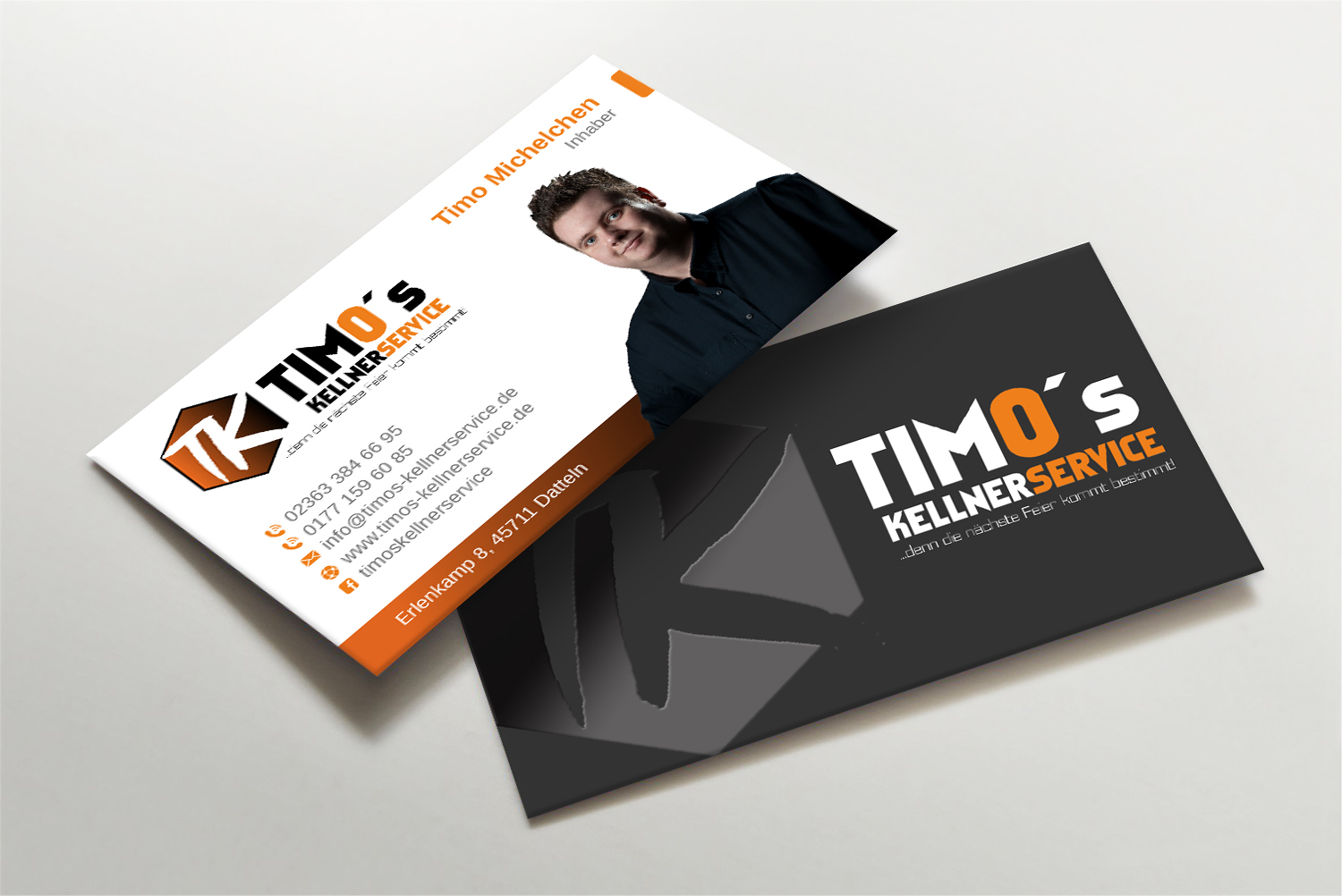Business Card Design by LAXMI DESIGNHUB for Timo's Kellnerservice UG | Design #30512863