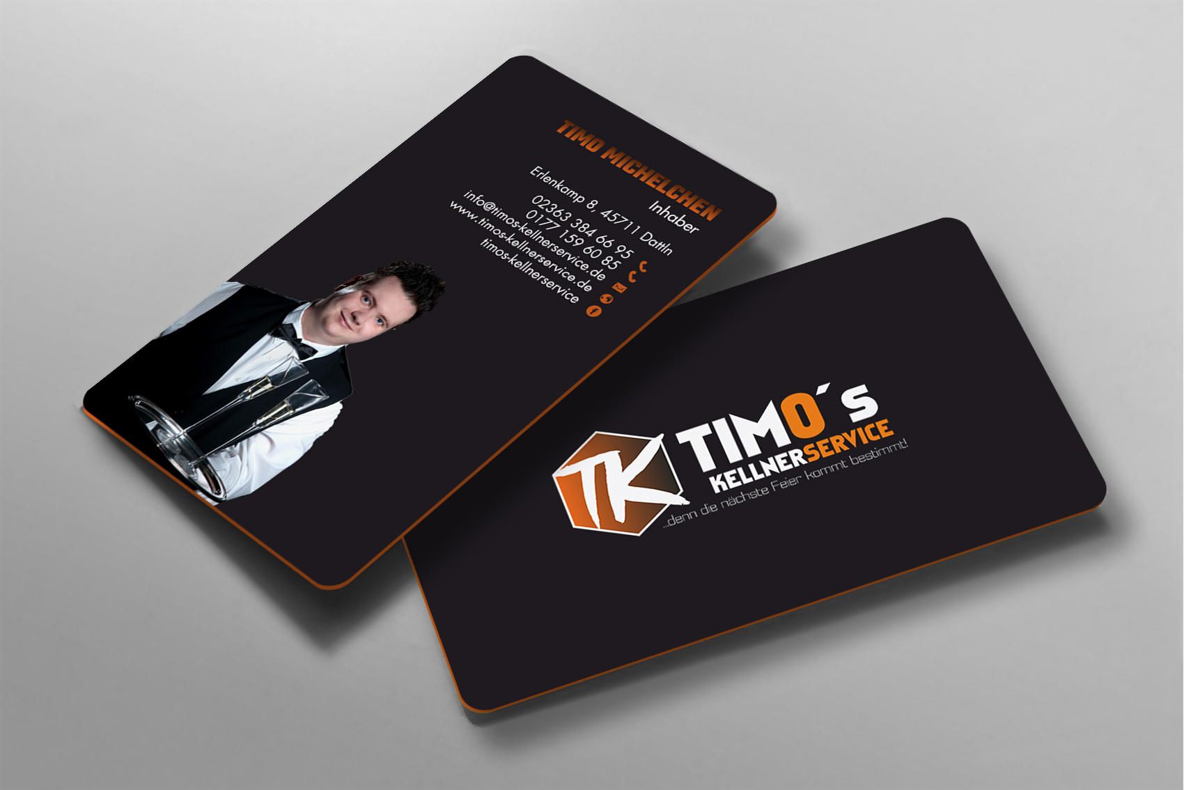 Business Card Design by chandrayaan.creative for Timo's Kellnerservice UG | Design #30513786