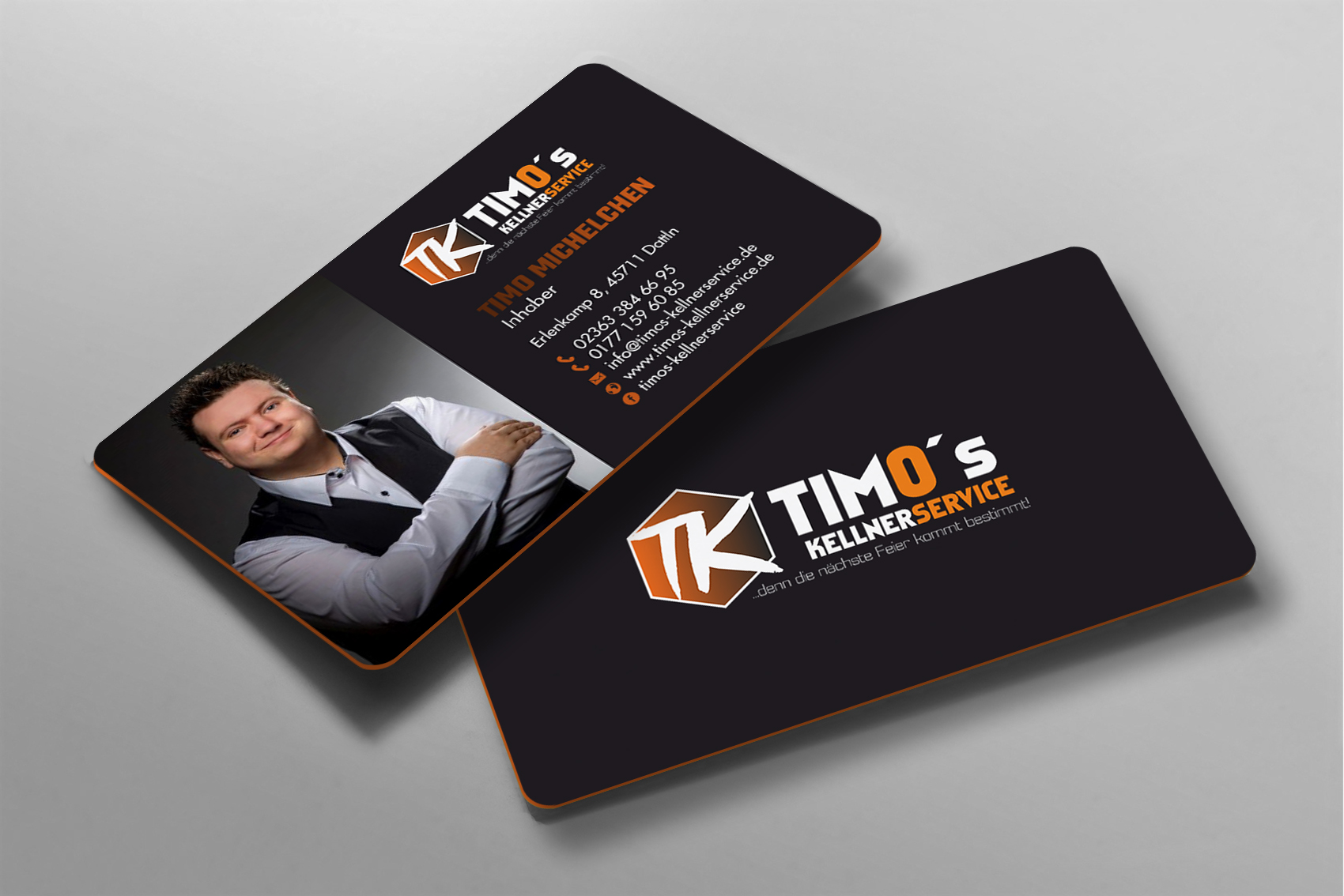 Business Card Design by chandrayaan.creative for Timo's Kellnerservice UG | Design #30513842