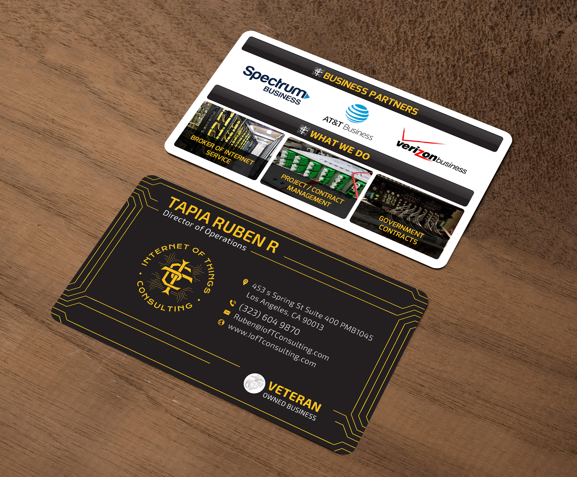 Business Card Design by Sun Moon Graphic Designer for Internet of Things Consulting | Design #30521880