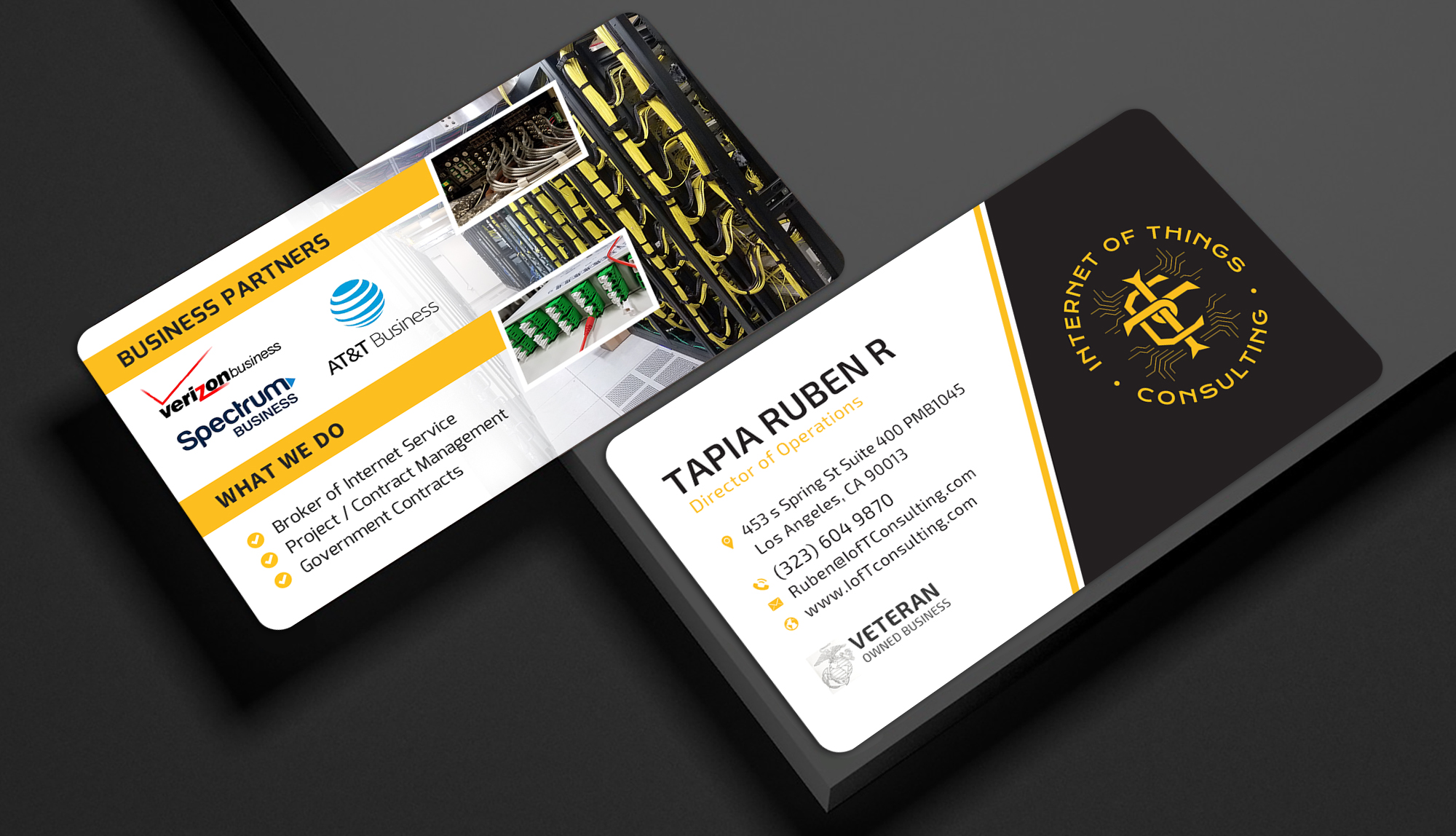 Visitenkarten-Design von Sun Moon Graphic Designer für Internet of Things Consulting | Design #30521888