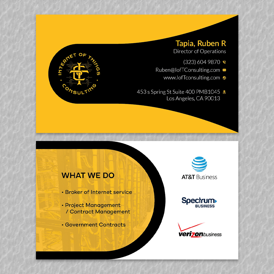 Visitenkarten-Design von YourLogoMaster für Internet of Things Consulting | Design #30522463