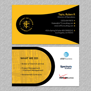 Diseño de Tarjeta de Presentación por YourLogoMaster para Internet of Things Consulting | Diseño: #30522463