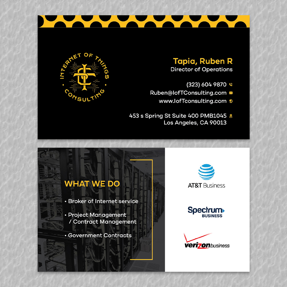 Visitenkarten-Design von YourLogoMaster für Internet of Things Consulting | Design #30522464