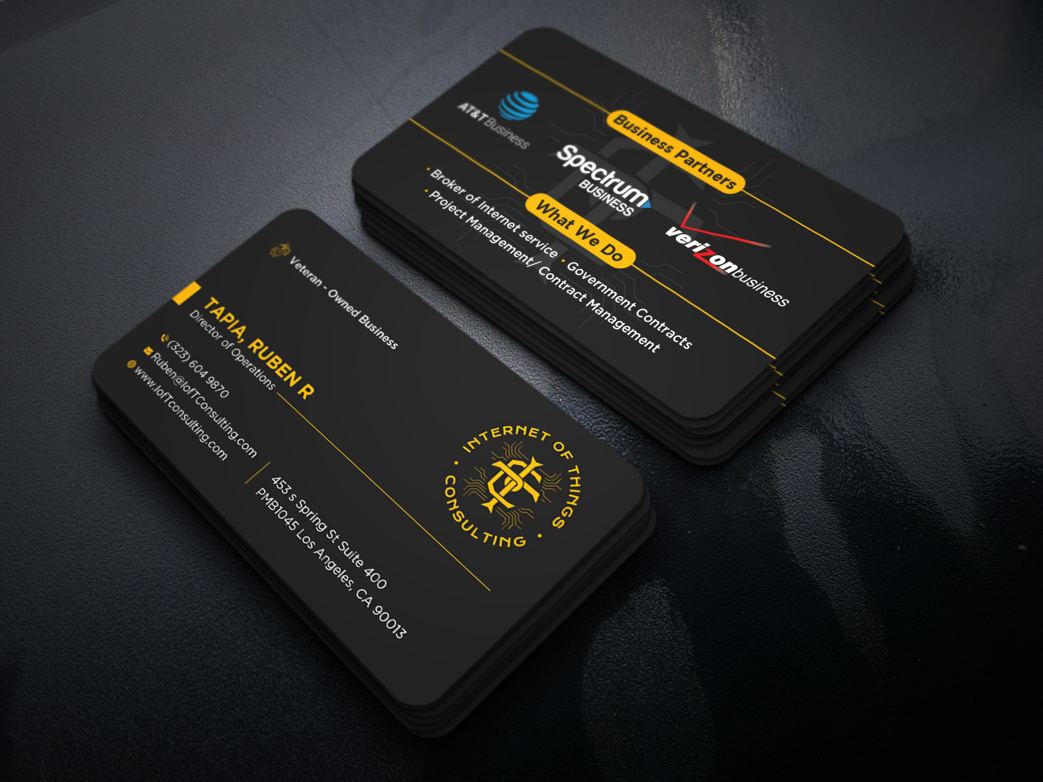 Visitenkarten-Design von Uttom 2 für Internet of Things Consulting | Design #30518986