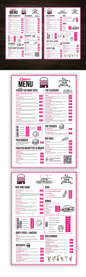 Diseño de Menú por debdesign para este proyecto | Diseño: #30543779